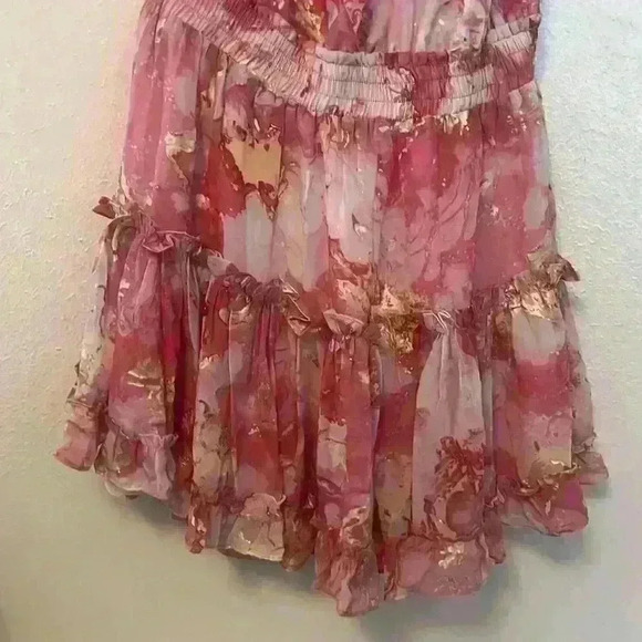 Buddy Love - Women’s Small - Sofia Dress - One Shoulder Pink/Gold - Picture 5 of 8